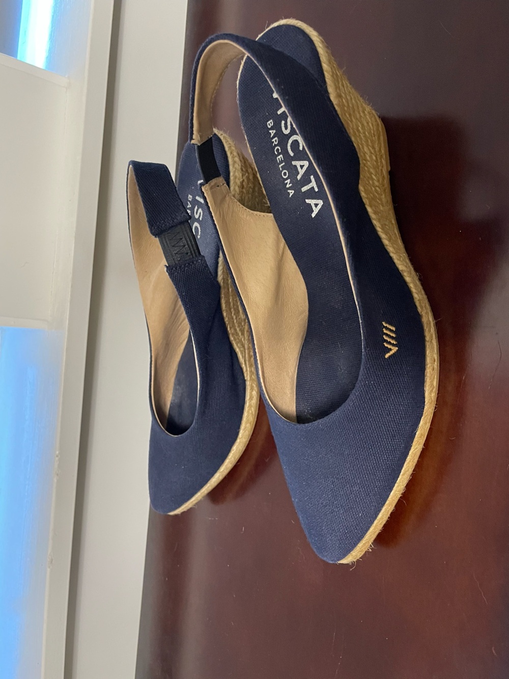 Wedge Espadrille Slingback in Navy - Women's